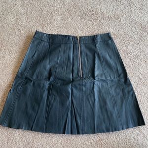 Leather skater skirt